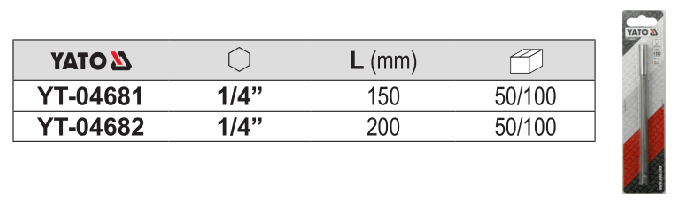 Đầu tuýp mũi vít lục giác 1/4