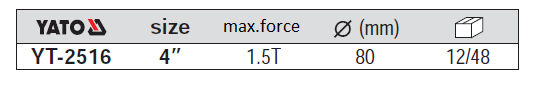 vam 2 chấu Yato YT-2516