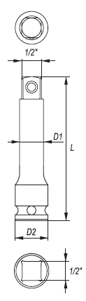 Đầu tuýp nối dài 1/2