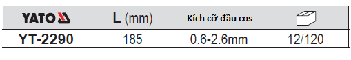 Kìm bấm cos mạng Yato YT-2290