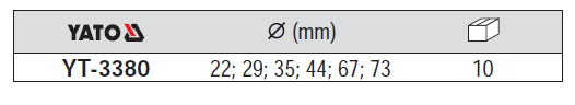 Bộ dụng cụ cưa lỗ điện 9 chi tiết Yato YT-3380