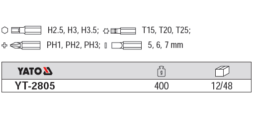 Bộ tua vít đa năng 14 chi tiết Yato YT-2805