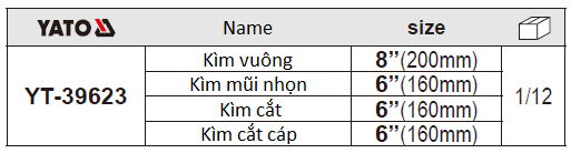 BỘ KÌM CÁCH ĐIỆN 4 CHI TIẾT