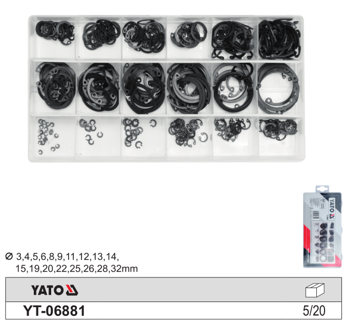 Bộ phe trong tổng hợp 300 chi tiết Yato YT-06881