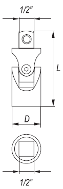 Đầu tuýp chuyển đổi lắc léo 1/2 inch Yato YT-1252