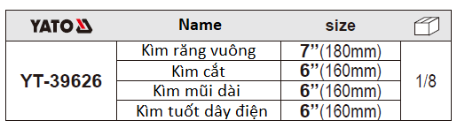 BỘ KÌM CÁCH ĐIỆN 4 CHI TIẾT