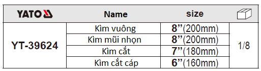 BỘ KÌM CÁCH ĐIỆN 4 CHI TIẾT