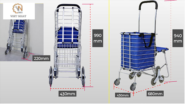 Lý do bạn nên chuẩn bị trong nhà 1 chiếc xe đẩy đi chợ đa năng