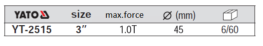 Vam 2 chấu Yato YT-2515