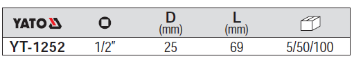 Đầu tuýp chuyển đổi lắc léo 1/2 inch Yato YT-1252