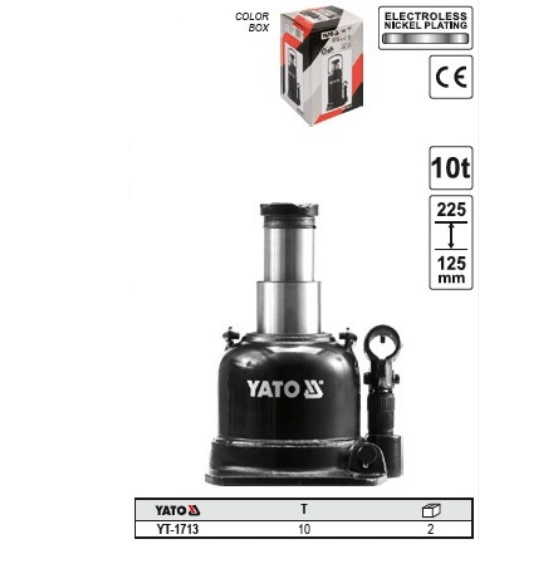 kích thủy lực 2 pistong 10T loại lùn Yato YT-1713