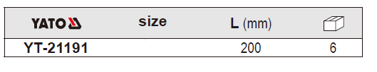 Kìm mũi nhọn cách điện Yato YT-21191