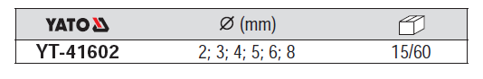 Bộ mũi khoan kim loại 6 chi tiết Yato YT-41602
