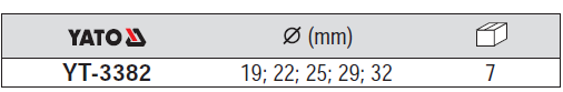 Bộ dụng cụ cưa lỗ máy 7 chi tiết Yato YT-3382