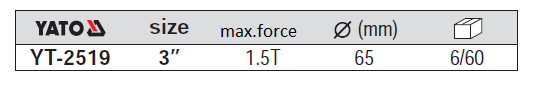 Vam 3 chấu Yato YT-2519