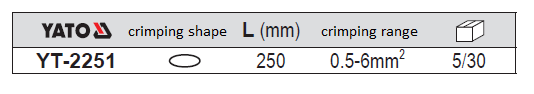 Kìm bấm cos mạng Yato YT-2251