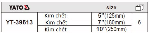 Bộ kìm chết 3 chi tiết Yato YT-39613