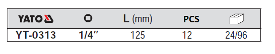 Cần xiết lực 1/4 inch Yato YT-0313