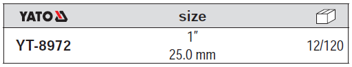  Bộ chuyển 1inch Yato YT-8972