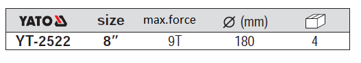 Vam 3 chấu Yato YT-2522