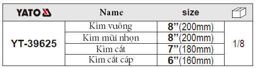 BỘ KÌM CÁCH ĐIỆN 4 CHI TIẾT