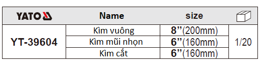 BỘ KÌM CÁCH ĐIỆN 3 CHI TIẾT