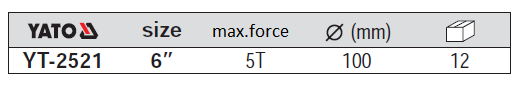 Vam 3 chấu Yato YT-2521