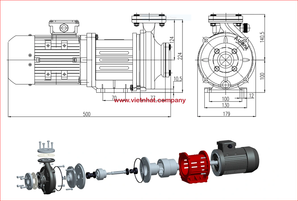 bản vẽ máy bơm bia lạnh BBL10-1