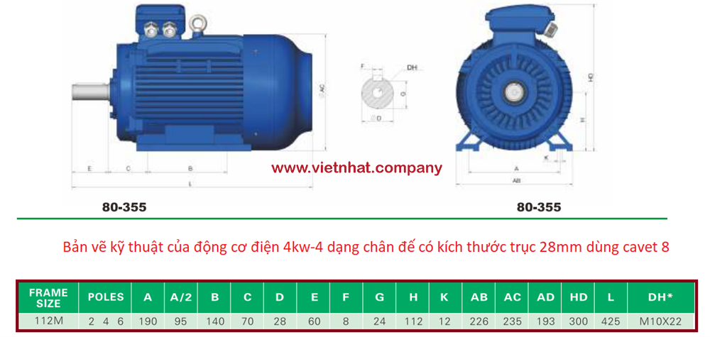 ban-ve-chi-tiet-kich-thuoc-cua-dong-co-4kw-4-dang-chan-de