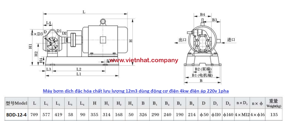 bản vẽ lắp đặt của máy bơm dịch đặc hóa chất 12m3