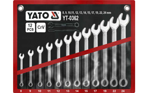 Bán Bộ cờ lê vòng miệng hệ mét 12 chi tiết 8-24mm Yato YT-0362