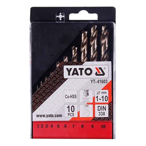 Bán Bộ mũi khoan kim loại 10 chi tiết Yato YT-41603