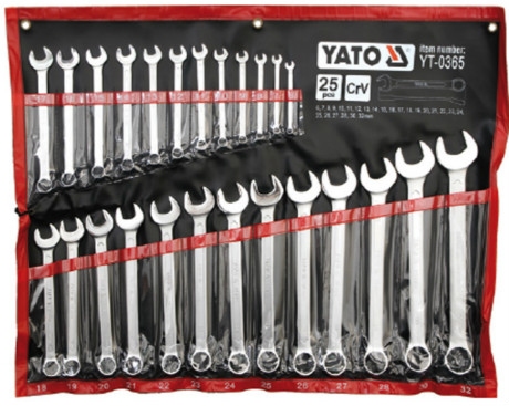 Bán Bộ cờ lê vòng miệng hệ mét 25 chi tiết 6-32mm Yato YT-0365