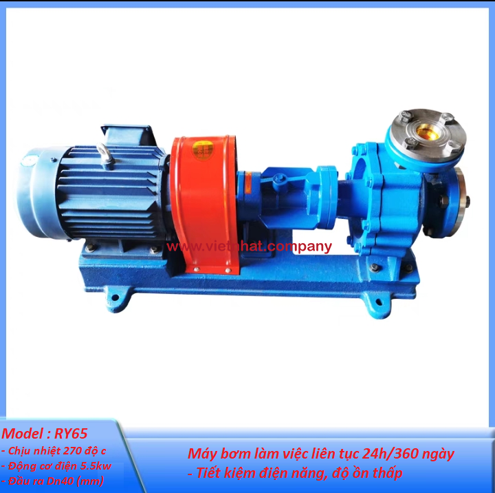 Bơm dầu nóng chịu nhiệt cao lưu lượng 25m3 đẩy cao 35m động cơ 5.5kw