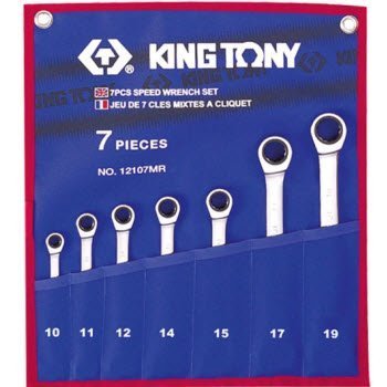 Bán 10-19mm bộ cờ lê vòng miệng 7 cái hệ mét Kingtony 12107MR