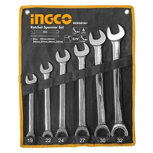 Bán Bộ 6 cờ lê miệng vòng hai chiều (19- 32mm) Ingco HKSPAR1061