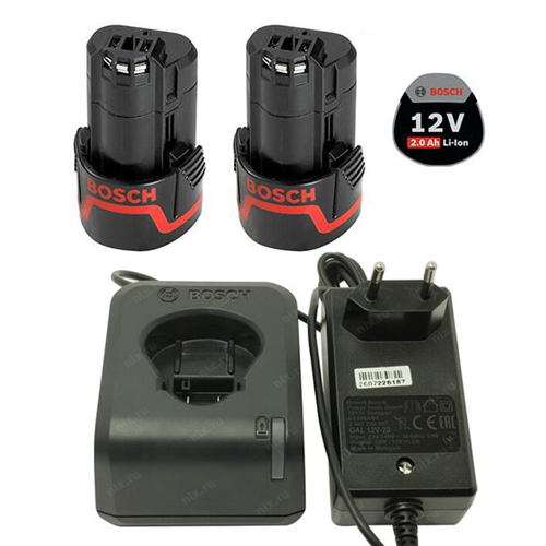 Bán Bộ 2 Pin 1 sạc Bosch GSA 12V-LI ( 10.8V - 2.0Ah)