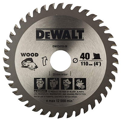 Bán 110mm x 40T Lưỡi cưa gỗ Dewalt DW03410-B1