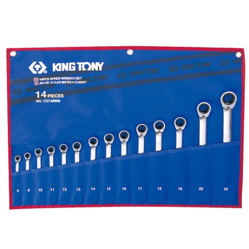 Bán Bộ cờ lê vòng miệng 14 cái hệ mét Kingtony 12214MR 8-24mm