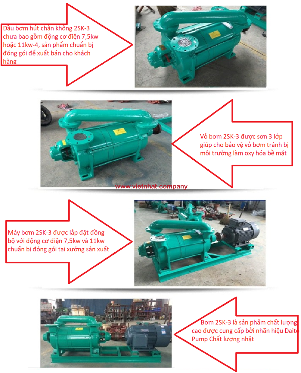 bơm hút chân không 2sk-3 daito pumps