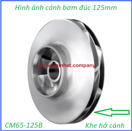 cánh bơm có đường kính 125mm của model CM65-125b