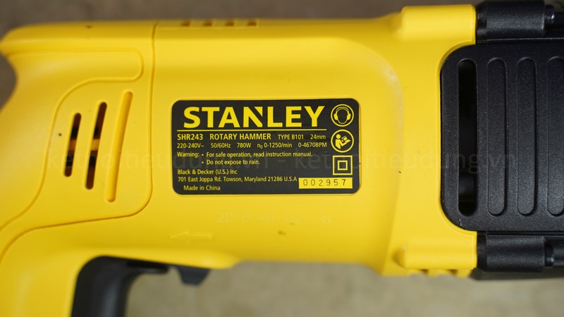 Stanley SHR243 là dòng máy khoan giá rẻ nhưng sở hữu thông số kỹ thuật ấn tượng