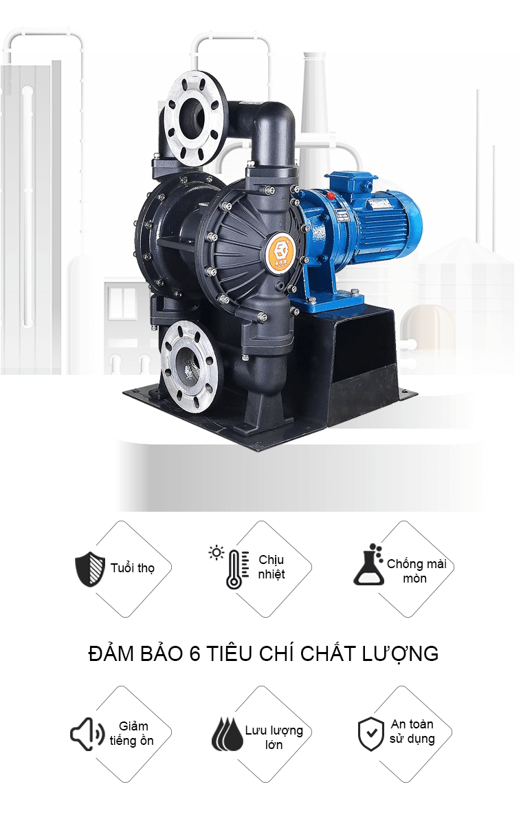 Bơm Màng Điện GODO DBY3S-80 Hợp kim nhôm