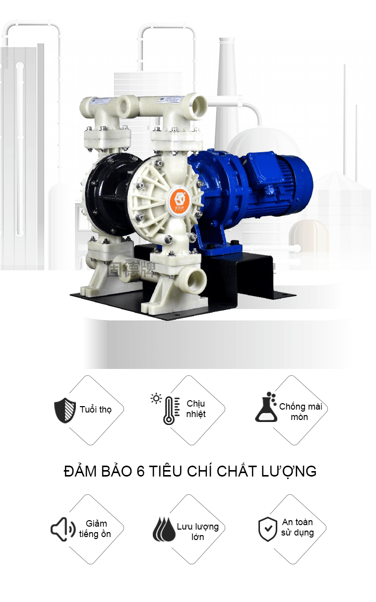 Bơm Màng Điện GODO DBY3-25A Nhựa PP