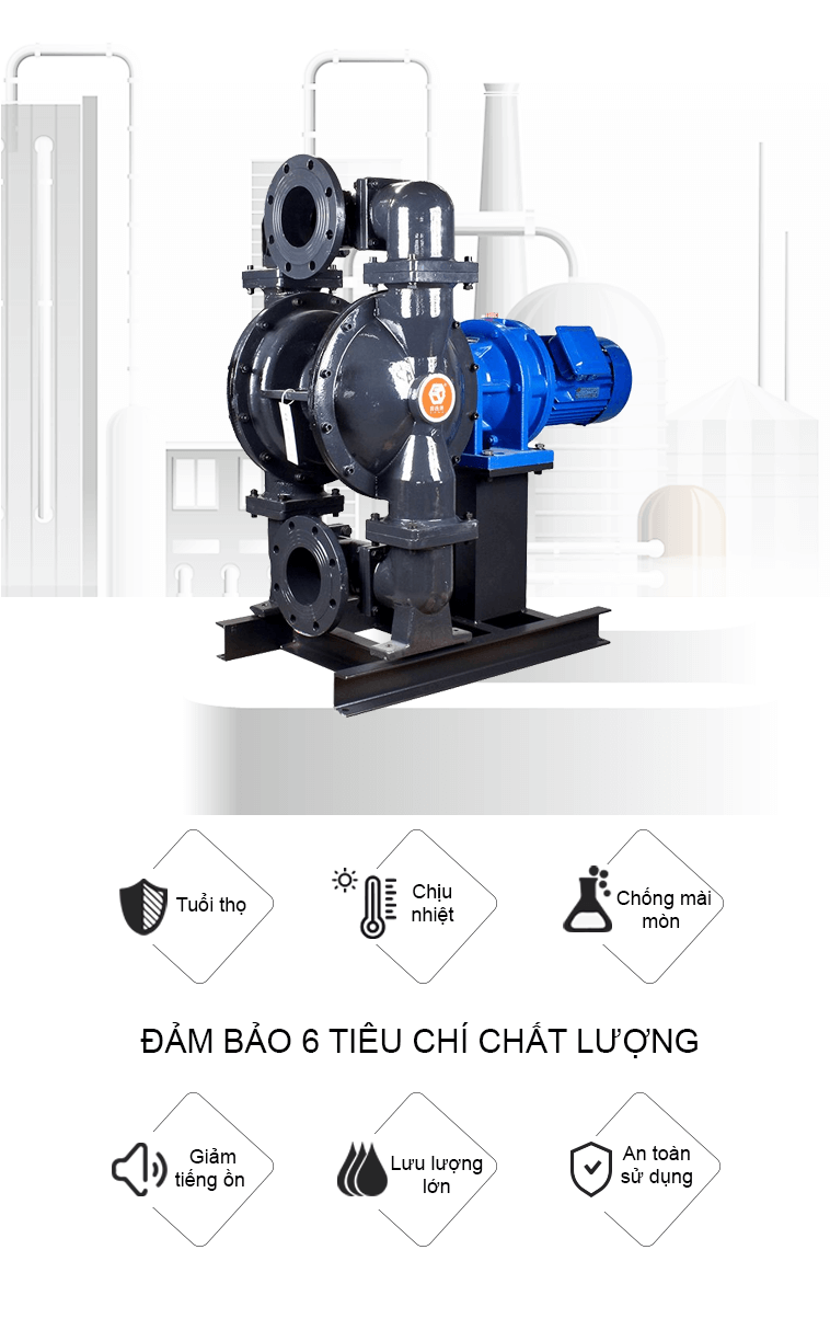 Bơm Màng Điện GODO DBY3S-125 Gang