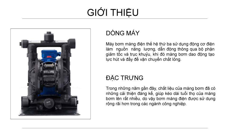 Bơm màng điện GODO DBY3S-20 Hợp kim nhôm