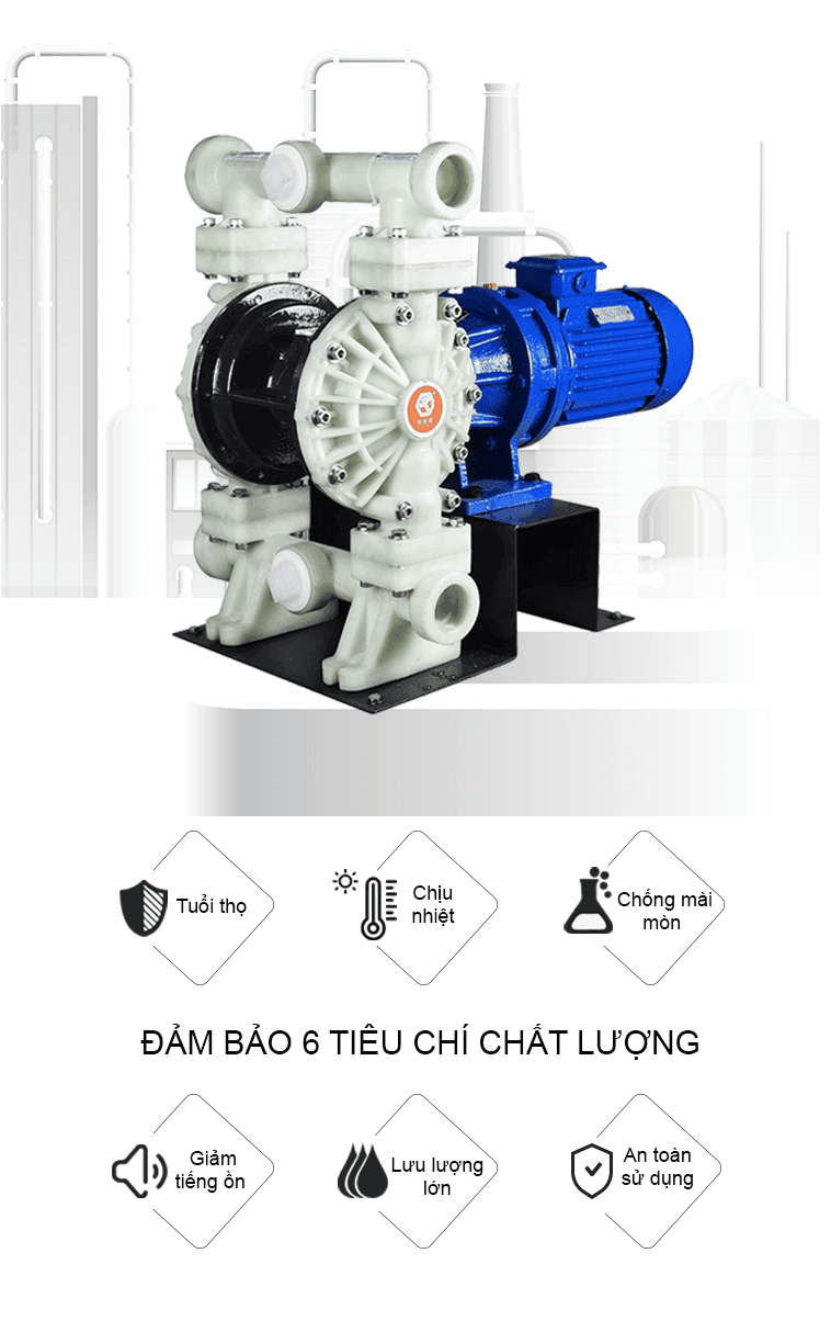 Bơm Màng Điện GODO DBY3S-50 NHỰA PP