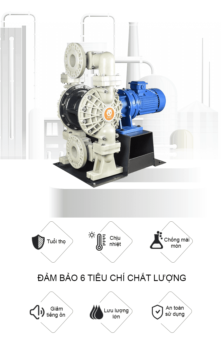 Bơm Màng Điện GODO DBY3S-80 NHỰA PP