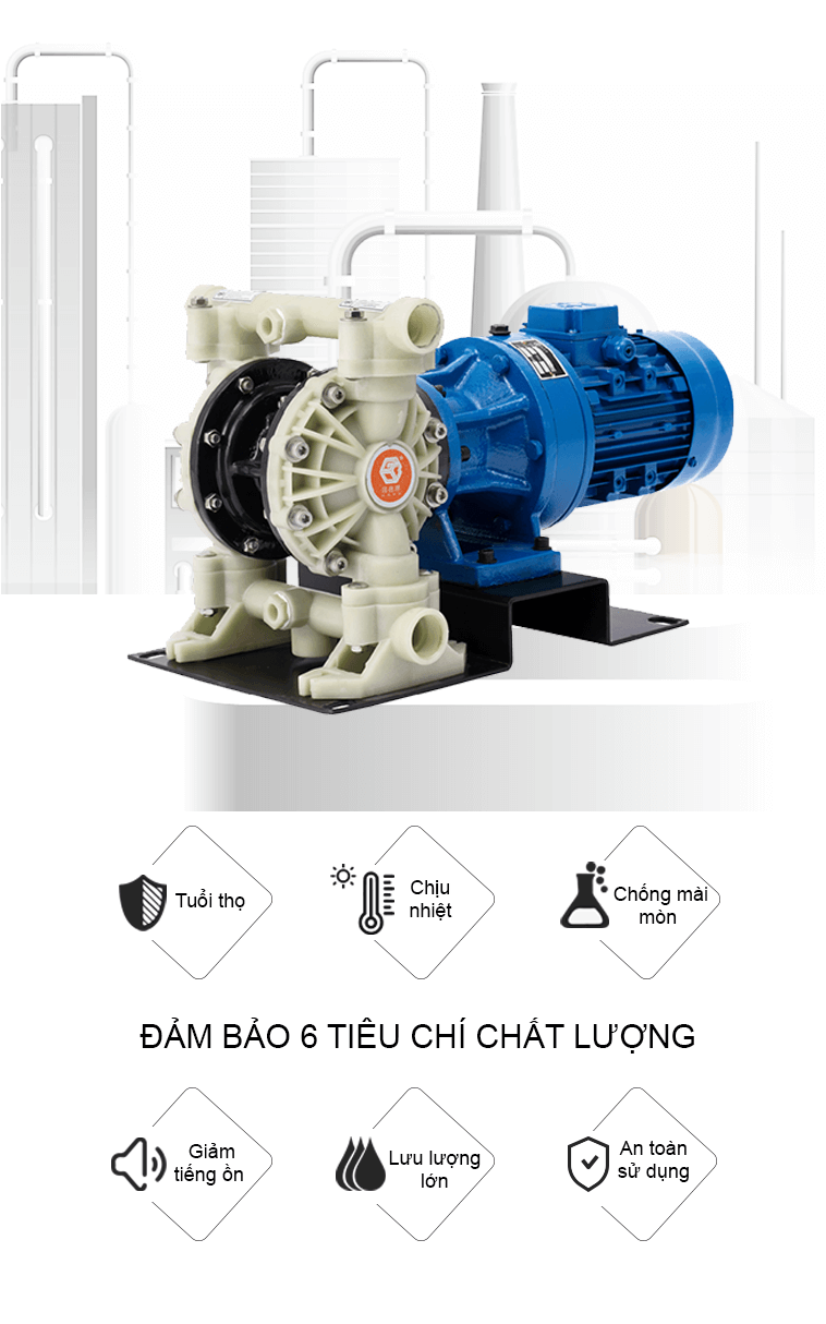 Bơm màng điện GODO DBY3S-25 Nhựa PP