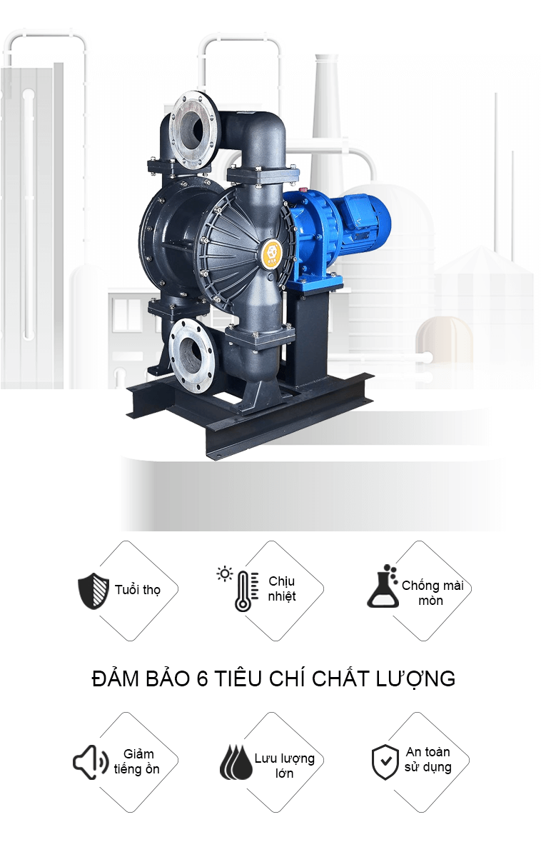 Bơm Màng Điện GODO DBY3S-125 Hợp Kim Nhôm